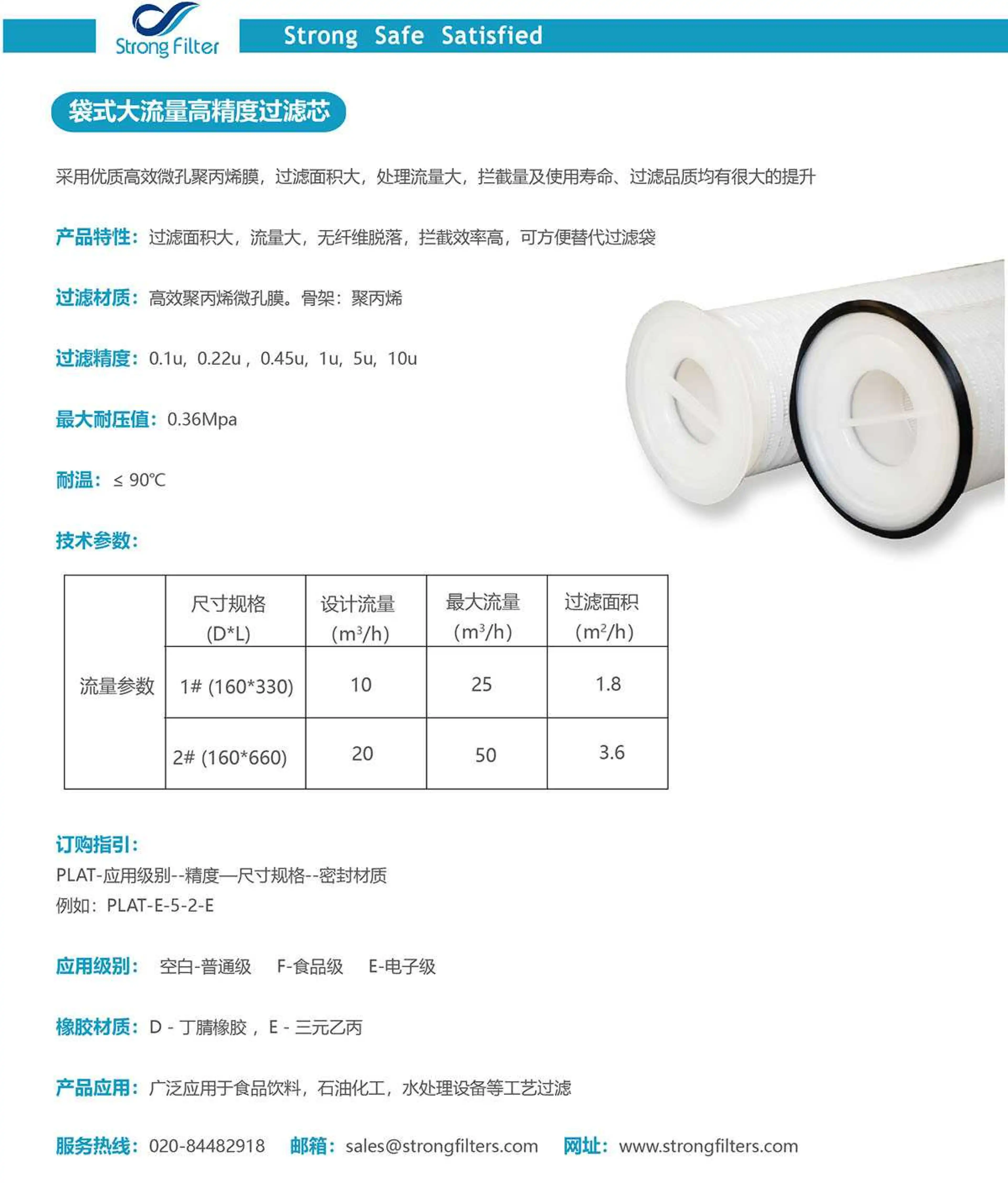 PLAT袋式大流量滤芯 · 产品资料 1
